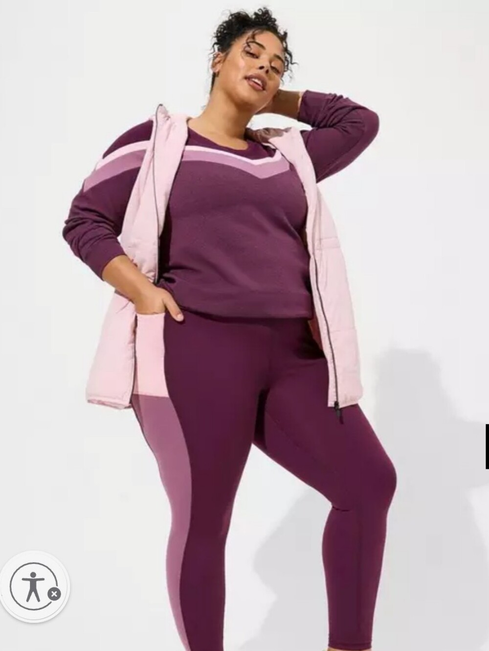 🆕️ 3X SET - TORRID COLOUR BLOCK ACTIVE SWEAT TOP & SIDE POCKET ACTIVE LEGGING